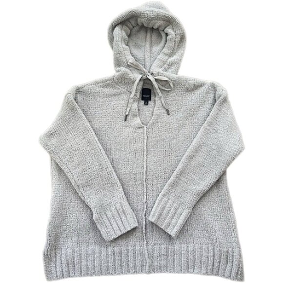 Simply Vera Wang Chenille Hoodie Light Sky Blue Gray XL Cozy Soft Sweater - Picture 2 of 9
